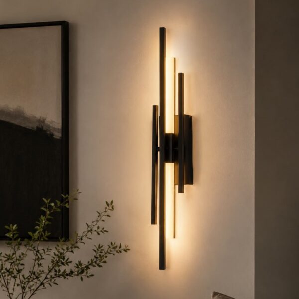 WALL DECORATIVE LAMP 7W LED 3000K BLACK FINISHED