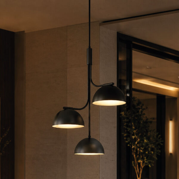 PENDANT DECORATIVE LAMP E27*3 BLACK FINISHED