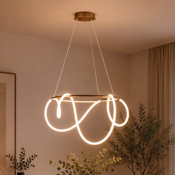 PENDANT DECORATIVE LAMP 65W LED 3000K BRASS FINISHED