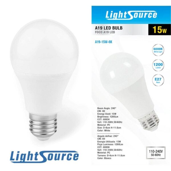 A19-15W-65K-1PC