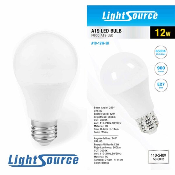 A19-12W-65K-1PC